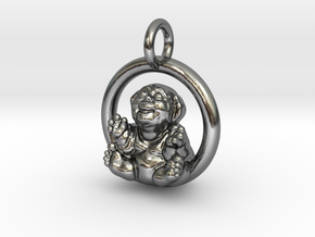 Silver Fubby Pendant in Polished Silver