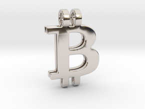 Bitcoin Pendant in Platinum