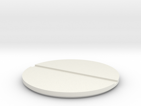DISC-WHITE ICE 2-BALL-F7 WITH STRIPE in White Natural Versatile Plastic