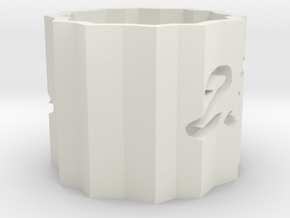 Legend No. 23rd Vase in White Natural Versatile Plastic: Medium