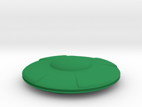 Flying Saucer in Green Processed Versatile Plastic