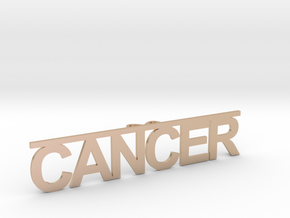 cancer & C in 14k Rose Gold Plated Brass