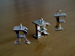 FR Monogram serifs [pendant] in Polished Silver