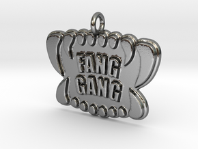 Fang Gang Pendant in Polished Silver