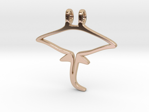 Ray pendant in 14k Rose Gold Plated Brass: Small