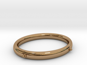 Bangle (OVAL)  small in Polished Brass