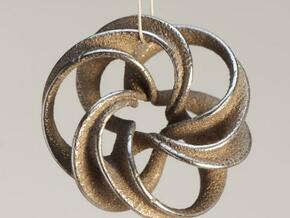 Scherk Minimal Surface Toroid in Natural Silver