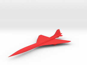 SST (Supersonic Transport) Airliner in Red Processed Versatile Plastic
