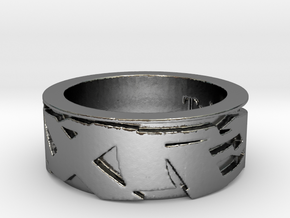 TRIXTER Signature Series Ring IX1 in Polished Silver