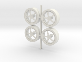Wheels 5-spoke in White Natural Versatile Plastic