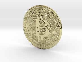 Bitcoin Coin in 18k Gold