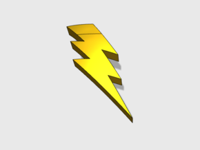 Lightning Bolt - Right Shoulder Insignias in Tan Fine Detail Plastic