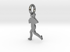 FEMALE RUNNER in Fine Detail Polished Silver