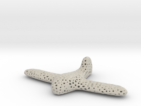 Voronoi Aeroplane Toy in Natural Sandstone