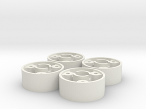 4 jantes MR03 avant D20 pour flans 3D +0,5 in White Natural Versatile Plastic