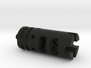 AR15 Flash Hider Tritium Keychain in Black Natural Versatile Plastic