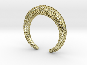 DRAGON Structura, Bracelet. Strong, Bold. in 18k Gold Plated Brass: Medium