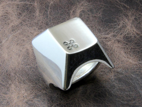Command key Ring in Polished Silver: 10 / 61.5