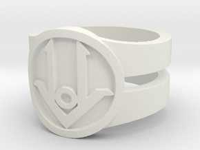 Ring Design ACE 01 in White Natural Versatile Plastic