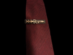 Rx Tie Clip in Polished and Bronzed Black Steel