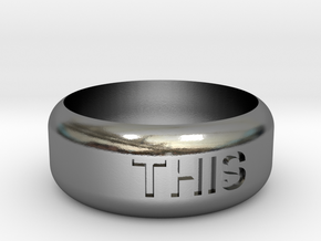 This Or That Ring in Polished Silver