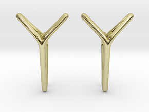 YOUNIVERSAL One Earrings in 18k Gold Plated Brass: Small