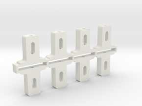 Adjustable front axle blocks, tall in White Natural Versatile Plastic