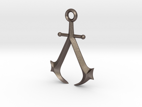 New England Assassin's Emblem in Polished Bronzed Silver Steel