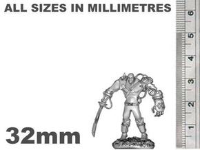 Mech Warrior1 32mm high in Tan Fine Detail Plastic