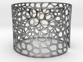 Voronoi Bracelet (Sizes S M L) #unique in Polished Silver: Medium