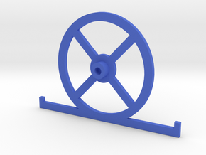V1.6 Setup Wheel with toe plates  in Blue Processed Versatile Plastic