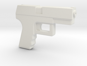 Handgun in White Natural Versatile Plastic