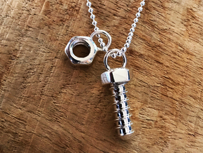 Bolt Pendant (Fits with the Screw Pendant) in Polished Silver