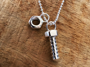 Screw Pendant (Fits with the Bolt Pendant) in Polished Silver