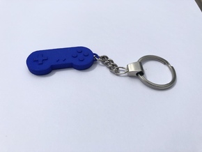 Super Nintendo keychain in Blue Processed Versatile Plastic
