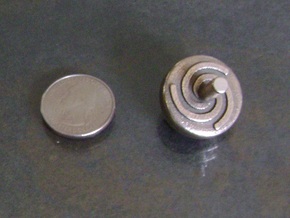 Spinning Top in Polished Bronzed Silver Steel