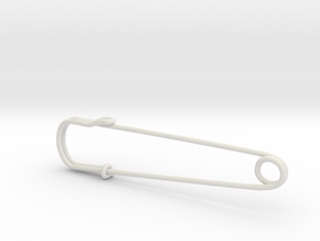 safety pin - Mona in White Natural Versatile Plastic