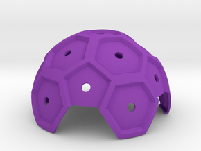 Quad_Sphere in Purple Processed Versatile Plastic