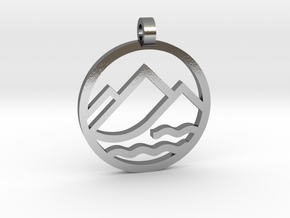 Texas 4000 Sierra Route Pendant in Polished Silver
