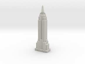 Empire State Building - White with Black Windows in Full Color Sandstone