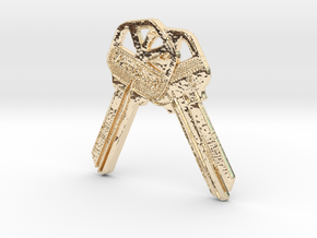 House Keys Pendent in 14K Yellow Gold