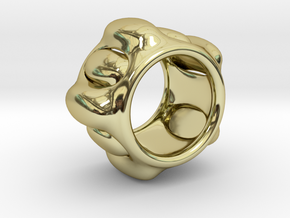 Cell ring in 18k Gold Plated Brass