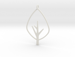 Tree - Pendant in White Natural Versatile Plastic