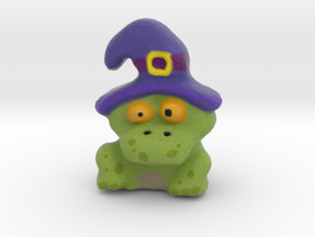 Witch-Toad Figurine in Full Color Sandstone