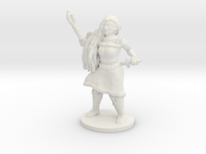 Female Caster with Base in White Natural Versatile Plastic