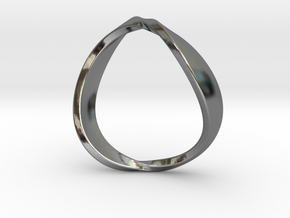 Infinity Ring in Fine Detail Polished Silver: 7 / 54