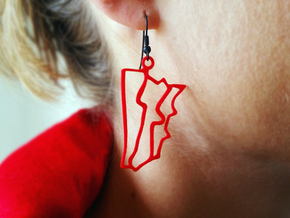 City of Utrecht earrings in Red Processed Versatile Plastic