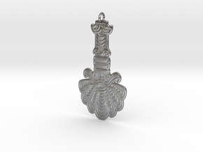 Assyrian Pendent in Natural Silver