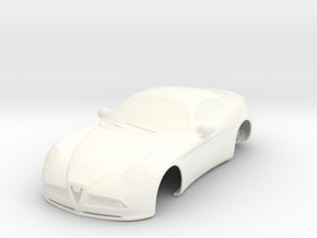 Alfa 8C slot car 1/32 in White Processed Versatile Plastic: 1:32