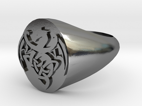 Dragon Ring size Y/12 in Polished Silver